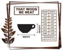 Load image into Gallery viewer, Coffee Cup/3"-12"