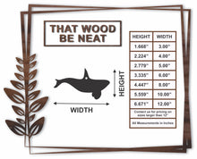 Load image into Gallery viewer, Whale #3 with hole/3"-12"