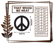 Load image into Gallery viewer, Peace Sign/2"-12"
