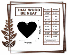 Load image into Gallery viewer, Heart with hole #2/3"-12"