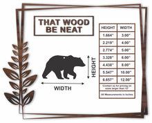 Load image into Gallery viewer, Bear #2 with hole/3"-12"
