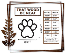 Load image into Gallery viewer, Paw/3"-12"
