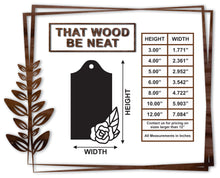 Load image into Gallery viewer, Gift Tag - Flower #12/3"-12"