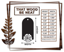 Load image into Gallery viewer, Gift Tag - Flower #7/3"-12"