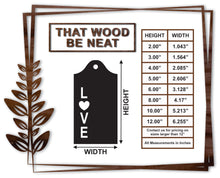 Load image into Gallery viewer, Gift Tag - Love #7/2"-12"