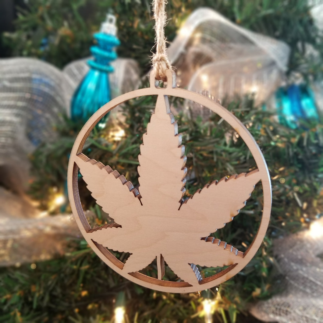 Marijuana Leaf Ornament/*1 for $8.50/2 for $11.05/3 for $12.75~