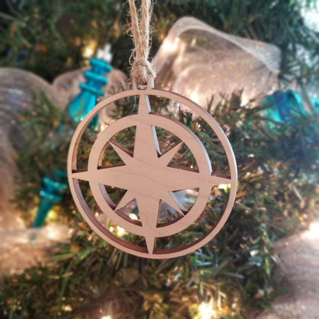 Compass Ornament/*1 for $8.50/2 for $11.05/3 for $12.75~