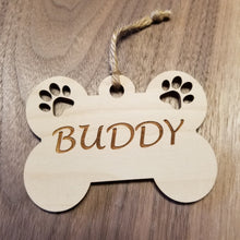 Load image into Gallery viewer, Bone with Paws Ornament/*1 for $9.35/2 for $15.30/3 for $19.55~
