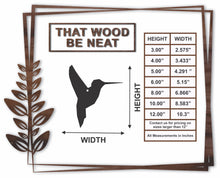 Load image into Gallery viewer, Humming Bird #1 with hole/3&quot;-12&quot;
